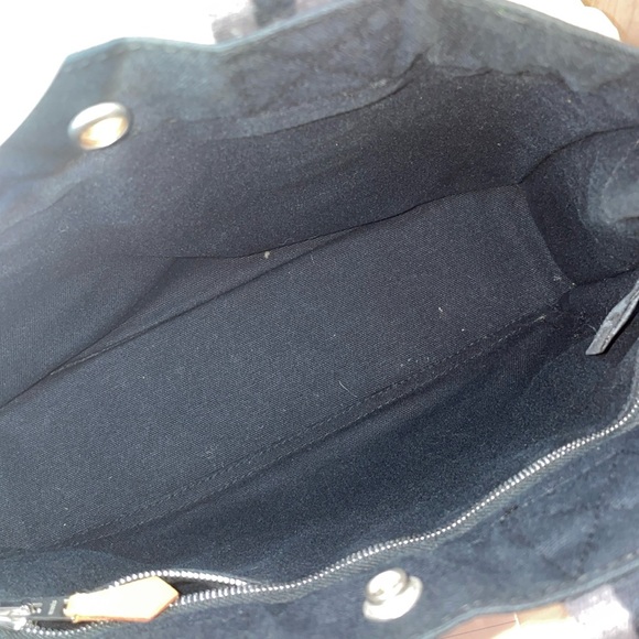 Pre Loved Authentic HERMES  Fourre Tout PM Hand Bag Canvas Black and gray - Picture 6 of 10